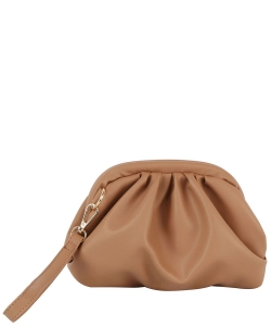 Small Frame Pouch Clutch Bag DX-0186 TAN